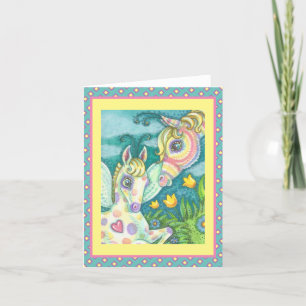 EENVOUDIGERE BABY, SPRING HORSE, VRIJE VULLENDE OP NOTITIEKAARTJE