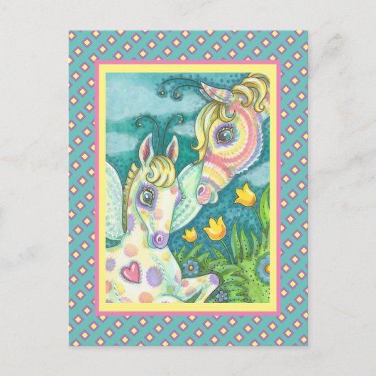 EENVOUDIGERE BABY, SPRINGHORSE, VEILIG VULLEND BRI BRIEFKAART (Voorkant)