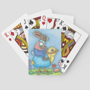 EENVOUDIGERE BUNNY- EN CHICK-PLAYCARDS-poker Pokerkaarten