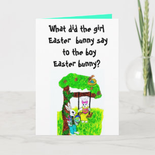 EENVOUDIGERE BUNNY JOKE-kaart Feestdagen Kaart