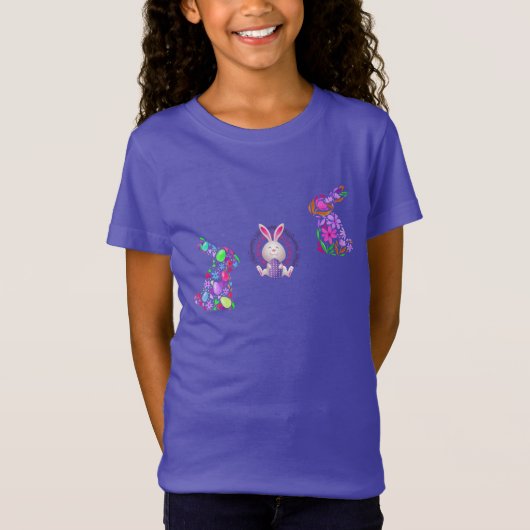EENVOUDIGERE BUNNY'S T-SHIRT VOOR MEISJES (Voorkant)