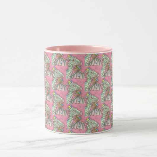 EENVOUDIGERE EGG DRAGON-MOK Herhaal Roze Mok (Midden)