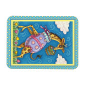 EENVOUDIGERE EGG-GIRAFFE- EN SPRINGTULIPS-Cute Magneet (Horizontaal)