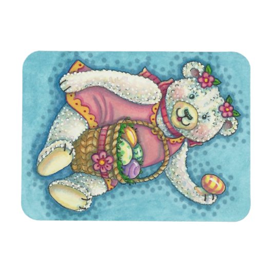 EENVOUDIGERE EGG-TEDDINGSBEAR MAGNET-rechthoek Magneet (Horizontaal)