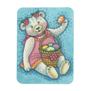 EENVOUDIGERE EGG-TEDDINGSBEAR MAGNET-rechthoek Magneet