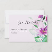 Eenvoudigheid van de kunstbloemen van de gewelddad save the date (Voorkant)