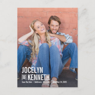 Eenvoudigheids EDITABLE KLEUR sparen de Datum Briefkaart