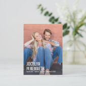 Eenvoudigheids EDITABLE KLEUR sparen de Datum Briefkaart (Staand voorkant)