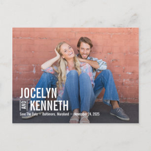 Eenvoudigheids EDITABLE KLEUR sparen de Datum Briefkaart