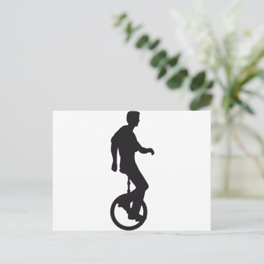 eenwielrister briefkaart (Staand voorkant)