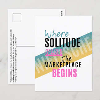 Eenzaamheid en menigten Introvert Nietzsche quote Briefkaart