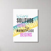Eenzaamheid en menigten Introvert Nietzsche quote Canvas Afdruk (Voorkant)