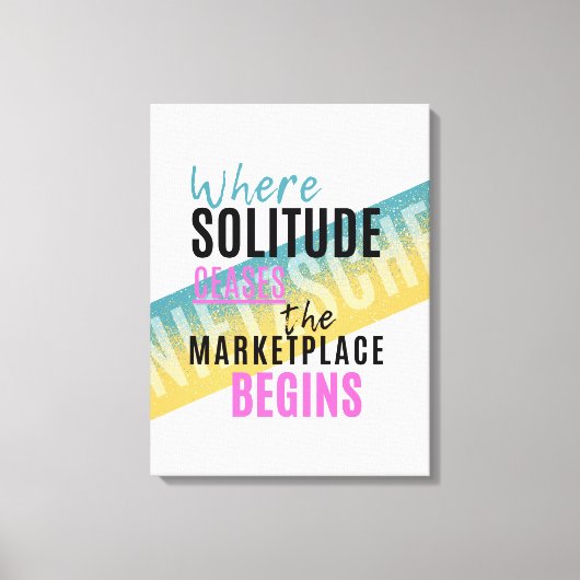 Eenzaamheid en menigten Introvert Nietzsche quote Canvas Afdruk (Voorkant)