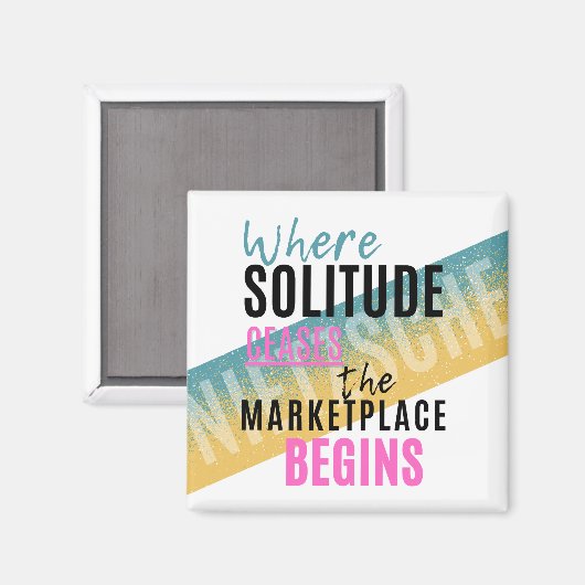 Eenzaamheid en menigten Introvert Nietzsche quote Magneet (Voorkant / Achterkant)