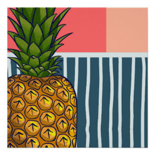 Eenzame ananas Statement muur kunst Perfect Poster
