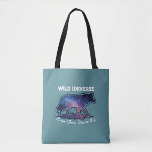 Eenzame Galaxy Wolf Silhouet (wild heelal) Draagtas