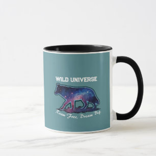 Eenzame Galaxy Wolf Silhouet (wild heelal) Mok