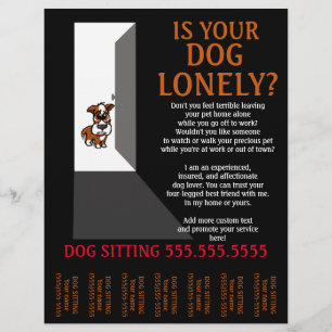 Eenzame Hond Zitservice.Bedrijfsservice Flyer