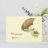 eenzame kikker met onzin. kaart (Staand voorkant)