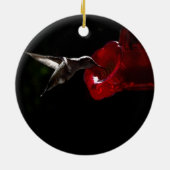 Eenzame kolibrie keramisch ornament (Achterkant)