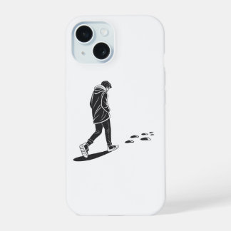 Eenzame Nachtwandeling Minimalistische Esthetische iPhone 15 Hoesje