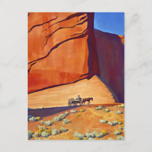 “Eenzame Reis” Westerse Kunst van Maynard Dixon Briefkaart