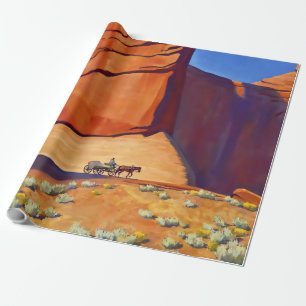 “Eenzame Reis” Westerse Kunst van Maynard Dixon Cadeaupapier