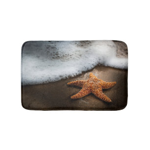 Eenzame Starfish op het strand Badmat