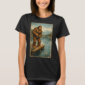 Eenzame visser van het bergmeer t-shirt