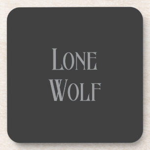 Eenzame Wolf Mannetje Sigma Modern Minimalistisch Bier Onderzetter