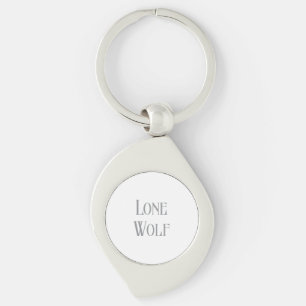 Eenzame Wolf Mannetje Sigma Modern Minimalistisch Sleutelhanger