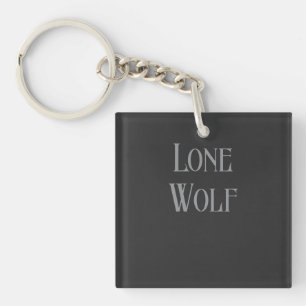 Eenzame Wolf Mannetje Sigma Modern Minimalistisch Sleutelhanger