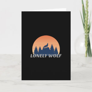 Eenzame Wolf Prachtig Huilen Fade Zonsondergang Si Kaart