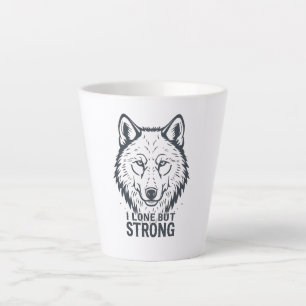 Eenzame Wolf Sterkte en Veerkracht Latte Mok