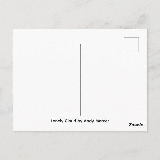 Eenzame Wolk Briefkaart (Achterkant)
