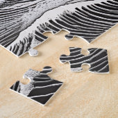 Eenzame zeilboot 's nachts in een stormachtig Zee Legpuzzel (Zijkant)