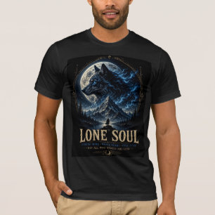 Eenzame Ziel Wolf – Maanverlichte Fantasy Wolf T-S T-shirt