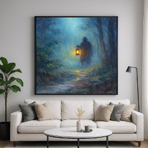 Eenzame Zwervers - Pastel Schilderstijl Kunst Poster