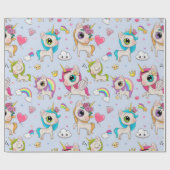 Eenzamehoorn Liefdespatroon Cadeaupapier (Vlak)