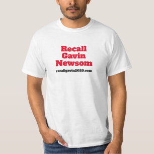 Eenzijdig recall Gavin Newsom T-shirt