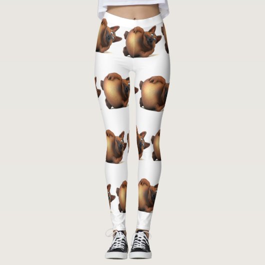 Eenzijdige 3D-nok Leggings (Voorkant)