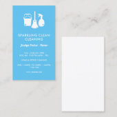 Eenzijdige blauw-witwasartikelen visitekaartje (Voorkant / Achterkant)