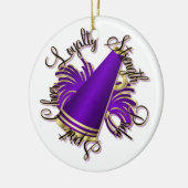 Eenzijdige Paarse en goudkwaliteiten éénzijdige ve Keramisch Ornament (Links)