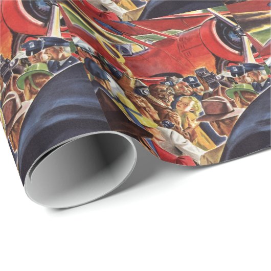  eenzijdige piloot van het vliegtuig met Paparazzi Cadeaupapier (Rol Hoek)