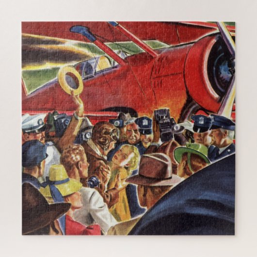 eenzijdige piloot van het vliegtuig met Paparazzi Legpuzzel (Verticaal)