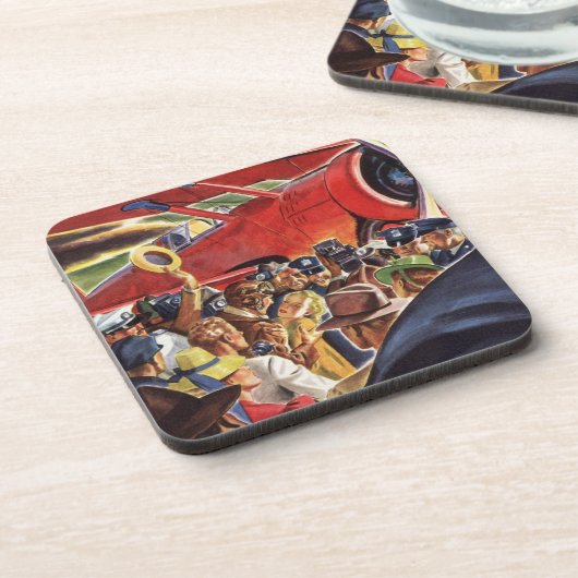  eenzijdige piloot van het vliegtuig met Paparazzi Onderzetter (Linkerzijde)