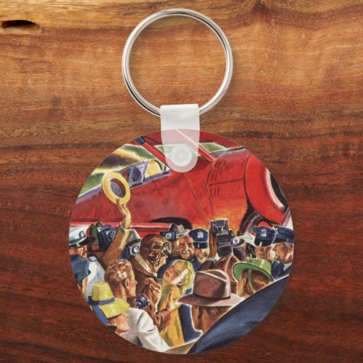 eenzijdige piloot van het vliegtuig met Paparazzi Sleutelhanger (Voorkant)