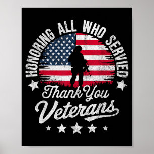 Eer aan allen die hebben gediend Dank u Veterans D Poster