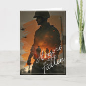 Eer aan de Gevallenen – Hun Opoffering Herdenken Kaart (Voorkant)