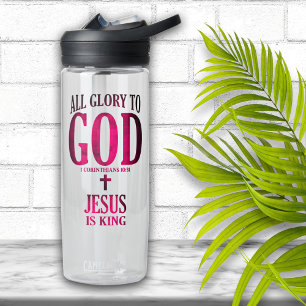 Eer aan God Christelijk Waterfles